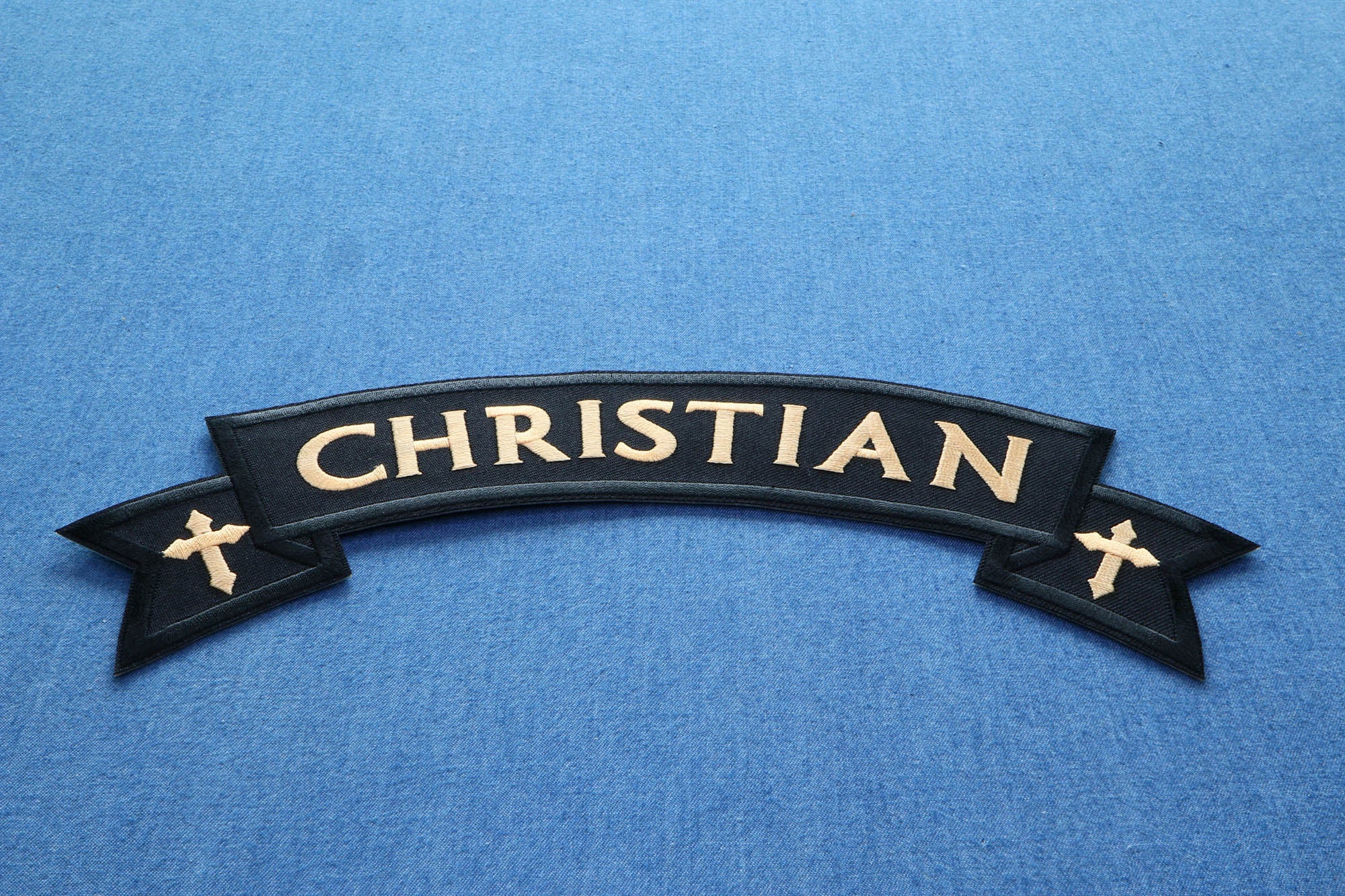 Christian Rocker Patch PR2508 - Rock Your Faith with this Stylish Design ( 4x2 inches )